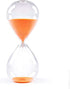 Hourglass Sand Timers - SWISSELITE Biloba Hourglass Sand Timer Inspired Glass/Home, Desk, Office Decor (6.5Inch-15Mins Orange)