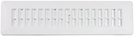 Decor Grates PL212-WH 2-Inch by 12-Inch Plastic Floor Register, White