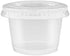 100-Pack of 1-oz Clear Plastic Jello Shot Cups Container with Snap on Leak-Proof Lids –Small Shot Cups – Compact Food Storage Containers for Portion Control, Sauces, Spices, Liquid, Dips,