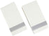 PARTY BARGAINS Disposable Linen-feel Paper Guest Towels - (100 Pack) 13" x 16" White w/Silver Print Cloth-like Paper Hand Towels for Bathroom, Soft, Durable Paper Napkins for Dinner, Wedding & Party