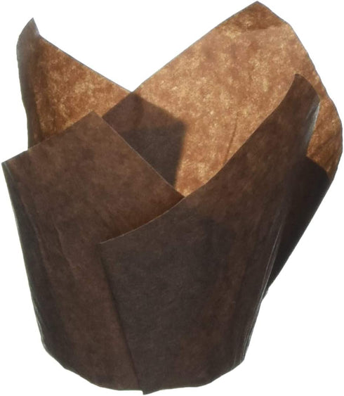 Royal Brown Tulip Style Baking Cups, Medium, Package of 200
