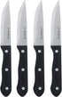 Henckels Steak Knife Set of 4, Stainless Steel, Black