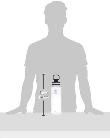 Takeya 40 oz Tritan Plastic BPA-Free Bottle with Spout Lid, Clear