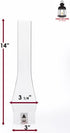 Light of Mine | 3" x 14" Oil Lamp Globe Replacement Lamp | Oil Lamp Chimney | Hurricane Lamp Glass Replacement | Clear Smooth Top Chimney