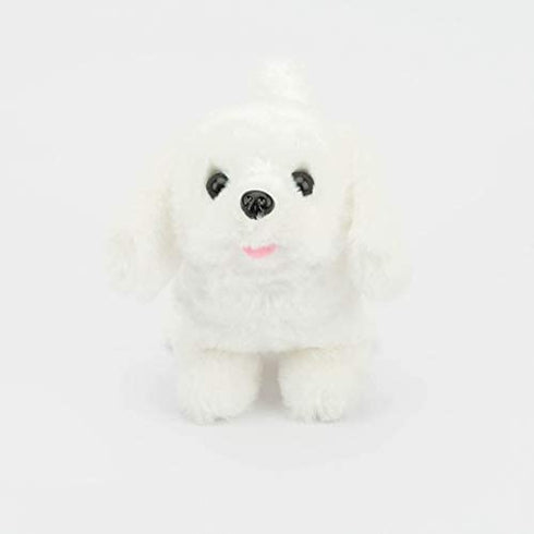 Plush Puppy Dog, Electronic Interactive Toy Walking,Barking,Wagging Tail,Stretching Puppy Dog 7 Inches Gifts for Kids(Bichon Frise) 2