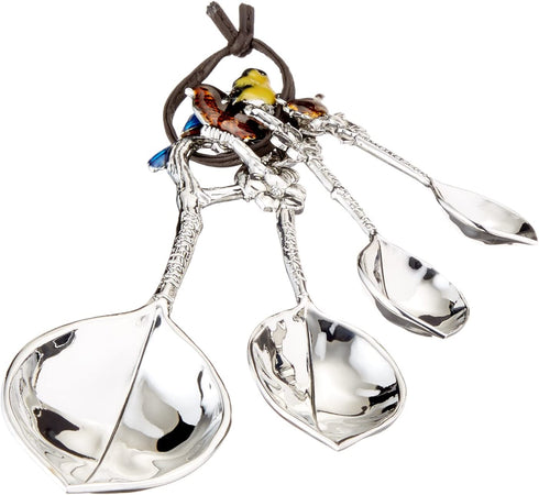 Ganz 4-Piece Set, Birds Measuring Spoon, One Size, silver