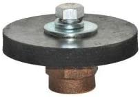 Pro Parts Plus 4" Force Disc Curb Plunger - Reinforced Rubber - 1/2" IPS Brass Holder