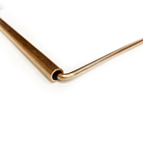 Copper Dowsing Rod - 99.9% Pure Copper - Water Divining Witching, Energy Healing, Paranormal, Ghost Hunting, Gold, Yes No Questions. Instructions and Bonus Pendulum - 5x13 Inch Divining rods
