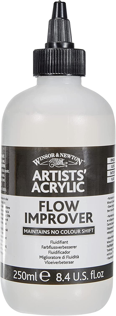 Winsor & Newton Professional Acrylic Medium Flow Improver, 250ml (Packaging may vary)