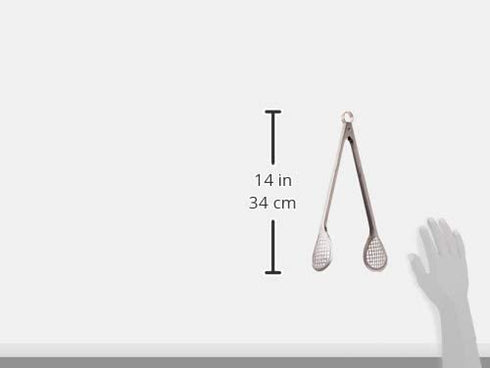 Cuisipro Stainless Steel Wide Grill/Fry Tongs, 12-Inch