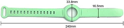 (2 Pack) Kids / Adults Anti-Lost Bracelet for AirTag, iZi Way Soft Silicone Wristband Watch Band Protective Case Cover Holder for Apple Air Tag Tracker - Black