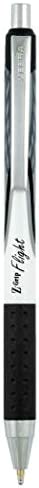Zebra Pen Z-Grip Flight Retractable Ballpoint Pen, Bold Point, 1.2mm, Black Ink, 12-Count