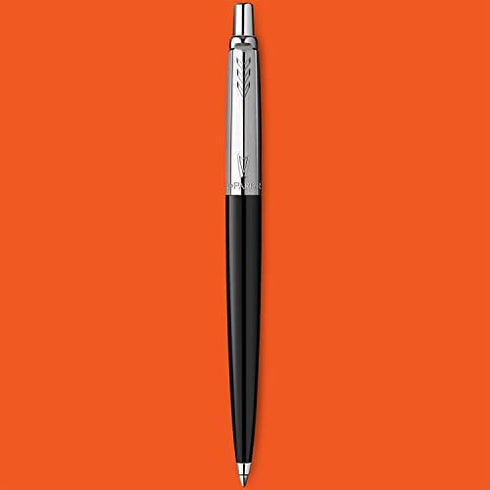 Parker Jotter Originals Ballpoint Pen, Classic Black Finish, Medium Point, Blue Ink, 1 Count