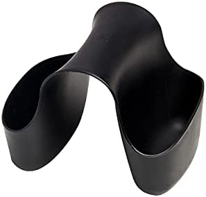 Umbra Saddle Caddy – Flexible Rubber Organizer for Double Kitchen Sink, Storage for Dish Sponge, Scouring Pads and more, Black, Small