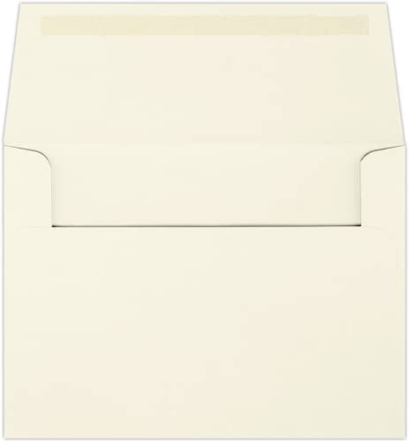 LUXPaper A4 Invitation Envelopes for 4 x 6 Cards in 70 lb. Natural, Printable Envelopes for Invitations, 50 Pack, Envelope Size 4 1/4 x 6 1/4 (Cream)