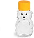 wolfmoon botanicals WM (Set of 24) 2 oz (1.5 fl.oz.) Mini Honey Bear Plastic Bottles w/Dark Yellow Top and Liner. Refillable,