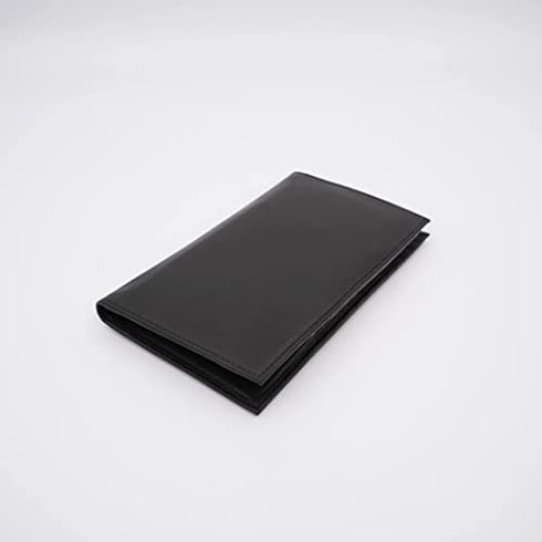 AG Wallets Genuine Leather Mens Long ID 19 Credit Card Security Wallet Black (RFID_Black)