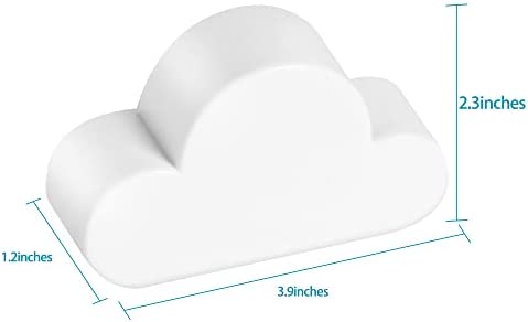 TWONE White Cloud Magnetic Key Holder for Wall - Novelty Adhesive Cute Key Hanger Organizer, Easy to Mount - Powerful Magnets Keep Keychains and Loose Keys Securely in Place