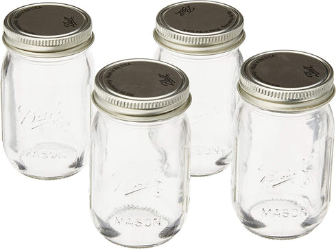 Jarden Ball 4PK 4OZ Mini Jars, 4 Pack, Plain