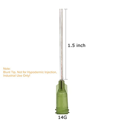 BSTEAN 10ml Syringes 14Ga 1.5 Inch Blunt Tip Needle Storage Caps - Glue Applicator, Oil Dispensing (Pack of 10)