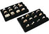 Adorox 2 sets of Finger Black Velvet Ring Trays Accessory Foam Pads Showcase Counter Top Display Jewelry Holder 5.5'' Holiday Gift Christmas