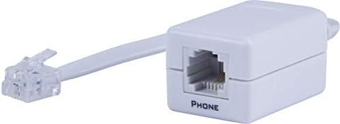 Power Gear Phone Line Dsl Filter, One Device, Male to Female, 1 Line Noise Filter, for Answering Machines, Telephones or Fax Machine, White, 76246