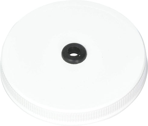 Homebrewers Outpost 110mm Plastic Lid w/Hole and Grommet (Pack of 4), White