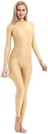 speerise Adult High Neck Zip One Piece Unitard Full Body Leotard Bodycon Jumpsuit for Women