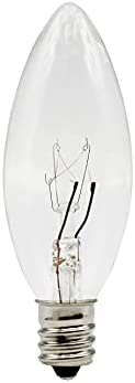 Creative Hobbies® Replacement Light Bulbs for Electric Candle Lamps, Window Candles, & Chandeliers - 7 Watt Candelabra (E12), Clear, Steady Burning, 120v 7w Bulb - Pack of 12