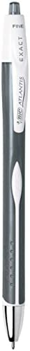 BIC Glide Exact Retractable Ball Point Pen, Fine Point (0.7 mm), Black, Precise Lines For Clean Writing, 3-Count