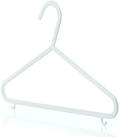 HANGERWORLD 18 Pack 11.8inch White Plastic Kids Hanger - Sized for Baby, Toddler and Children
