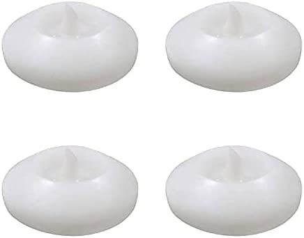 (Pack of 4) 3" Wax Flicker LED Water Floating Candle with Warm White Light Battery Operated Flameless LED Floating Candles for Centerpiece Swimming Pool or Bathtub Decor (Warm White)