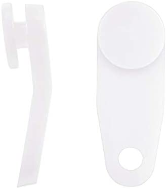 Curtain Track Glider Hooks White Plastic Curtain Rail Track Hooks Slider for Window and Shower Curtain, 50 Pieces