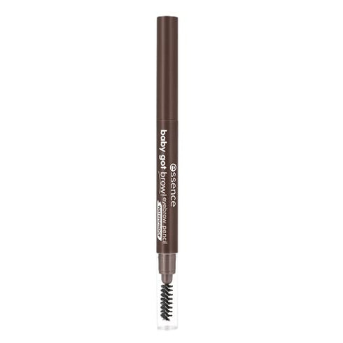 essence | Baby Got Brow! Eyebrow Pencil | Long Lasting & Waterproof with Spoolie | Vegan, Cruelty Free, Formulated without Parabens, Preservatives, Oil & Alcohol (20 | Brunette)