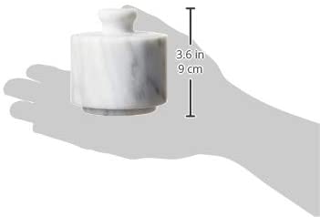 Fox Run Marble Salt Cellar, White 3" x 3"