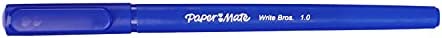 Paper Mate Write Bros Ballpoint Pens, Medium Point (1.0mm), Blue, 12 Count (3311131)