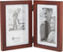 Malden International Designs Dark Walnut Concept Wood Picture Frame, Double Vertical, 2-4x6, Walnut