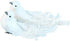 Set of 6 White Christmas Dove Ornaments with Clips