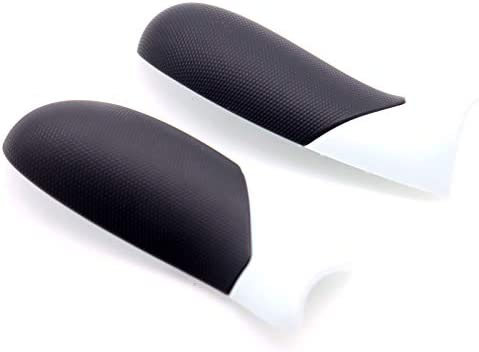 Deal4GO Replacement Right Left Soft Touch Rubberized Side Rails Rear Handle Grips for Xbox One Elite Controller 1698 (White) (Third-Party)