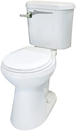 Fluidmaster 698 Universal Premium Toilet Tank Lever In Brushed Nickel, Contemporary Toilet Handle With Adjustable Arm