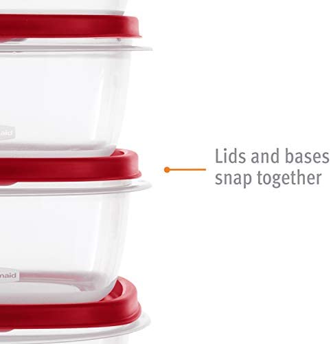Rubbermaid Easy Find Lids 7-Cup Food Storage and Organization Container, Racer Red