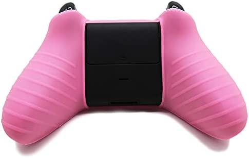 BRHE Cute Skin Cover for Xbox-One / Series X/S Controller Anti-Slip Silicone Grip Protective Case Accessories Set Wireless/Wired Gamepad Joystick with 2 Cat Paw Thumb Grips Caps (Deep Pink)