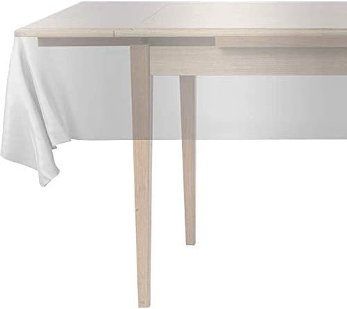 DecorRack Round 70” Tablecloth Protector, Crystal Clear Vinyl, Durable Heavy-Duty Plastic Table Cover Protector Pad, Double-Stitched Edges, Transparent Table Top Cover (1 Pack)