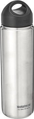 Klean Kanteen Wide Mouth Single Wall Stainless Steel Water Bottle with Leak Proof Stainless Steel Interior Cap
