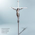 ACHIBANG Crucifix Wall Cross, Catholic Metal Crosses Wall Decor - 10 Inch - Shiny Silver