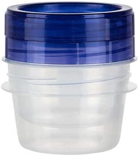 HomeyGear 12 Pack Small Twist Top Food Storage Containers Leak-Proof, Airtight Storage Canisters with Screw & Seal Lids | BPA-Free, Stackable, Reusable Kitchen Essentials, Snack 4-Ounce