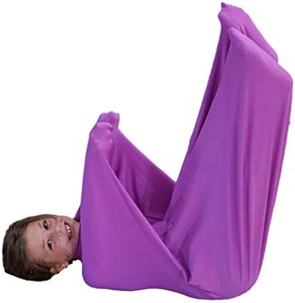 Sensory Sack (Medium), Body Sock, Calming Therapy Blanket, Sensory Toys Stress Relief, Anxiety, Autism, ADHD, ADD, Tactile Items for Therapeutic Play, Kids Fidget Toy, Body Pod in Lavender - Sensory4U