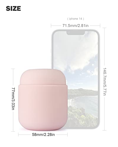 CORNERIA Makeup Sponge Holder - Beauty Sponge Blender Travel Case, Silcone Washable Reusable Makeup Sponge Carrying Case, Blender Holder Beauty Makeup Sponge Protective Carrying Case (Pink)