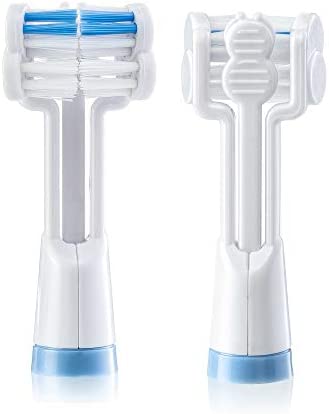 Triple Bristle Replacement Brush Head Refills | Innovative 3 Head Design | Compatible with Triple Bristle Brand Sonic Toothbrush | Color Changing Indicator Bristles | 2 Pack (Blue)