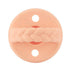 Itzy Ritzy Sweetie Soother Pacifier Set of 2 - Silicone Newborn Pacifiers with Collapsible Handle & Two Air Holes for Added Safety; Set of 2 in Apricot & Terracotta, Ages Newborn & Up
